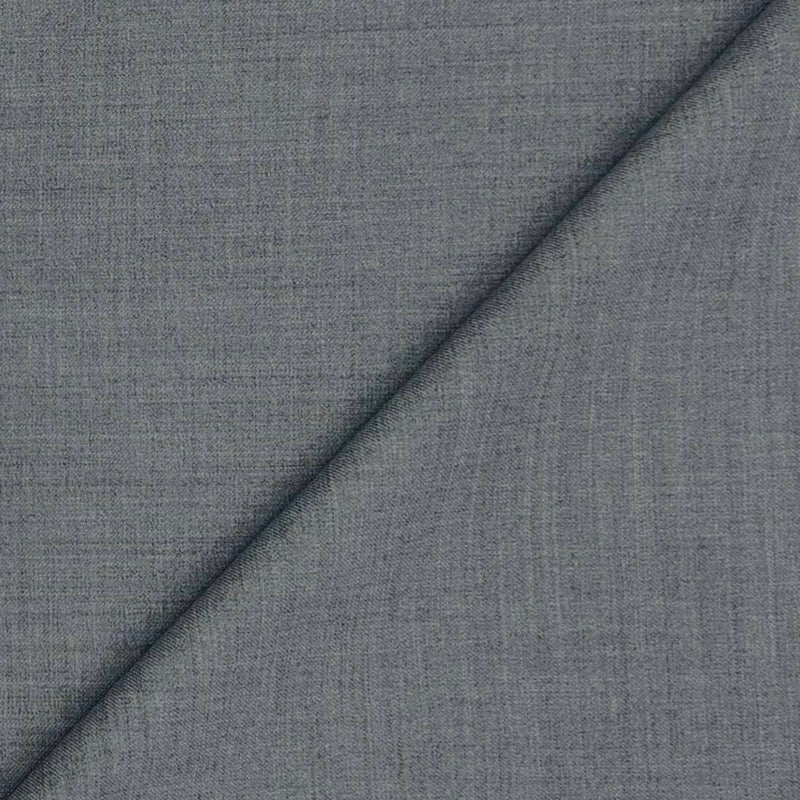 Trouser Fabric Raymond Wool Blended Check Colour Grey