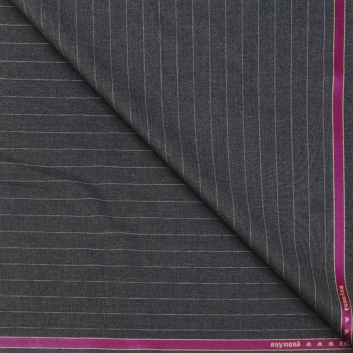 Trouser Fabric Raymond Wool Blended Lining Colour Steel Grey