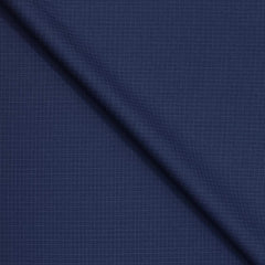 Trouser Fabric Raymond Wool Blended Small Check Colour Dark Blue