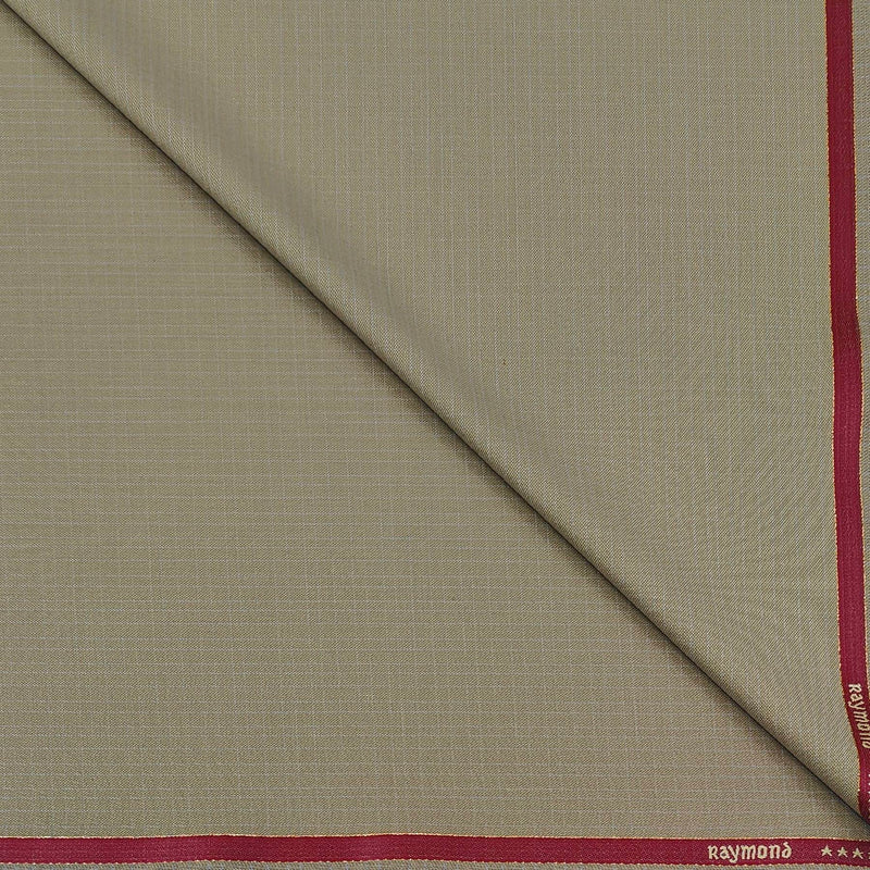 Trouser Fabric Raymond Wool Blended Pin Check Colour Tortilla Brown