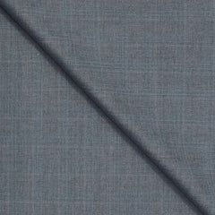 Trouser Fabric Raymond Wool Blended Check Colour Blue Grey