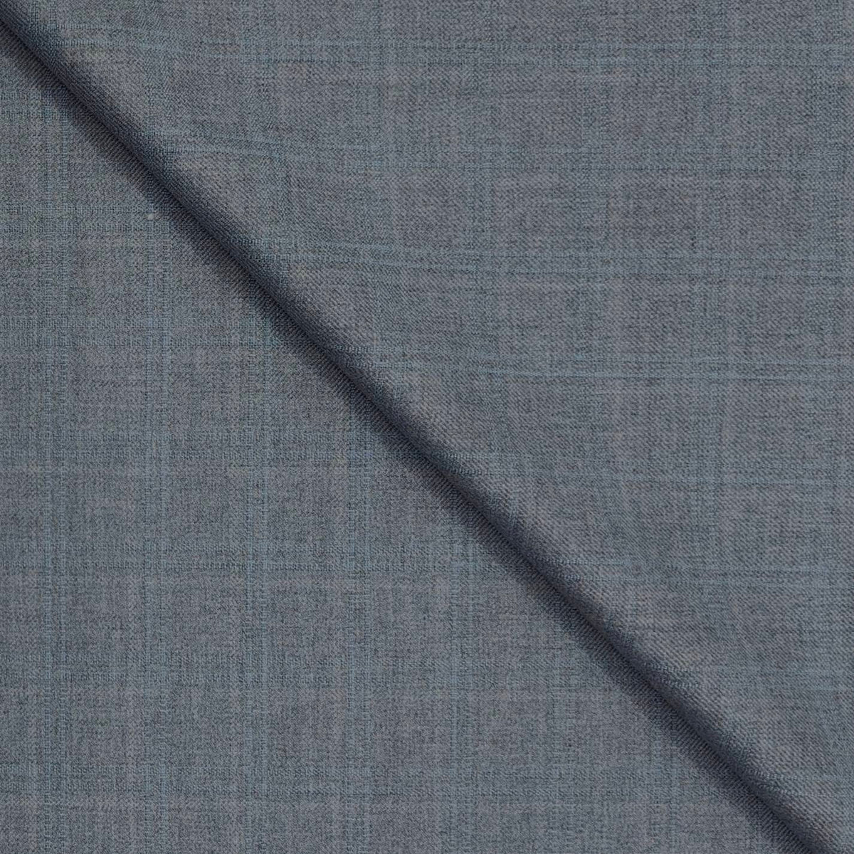 Trouser Fabric Raymond Wool Blended Check Colour Blue Grey