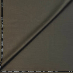 Trouser Fabric Canetti Italy Luxury 100s Wool Blended Plain Colour Dark Wood Brown
