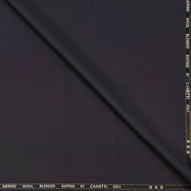 Trouser Fabric Canetti Italy Luxury 100s Wool Blended Lining Colour Wine