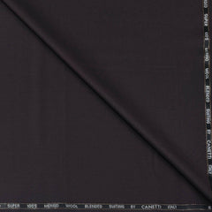 Trouser Fabric Canetti Italy Luxury 100s Wool Blended Plain Colour Dark Wine