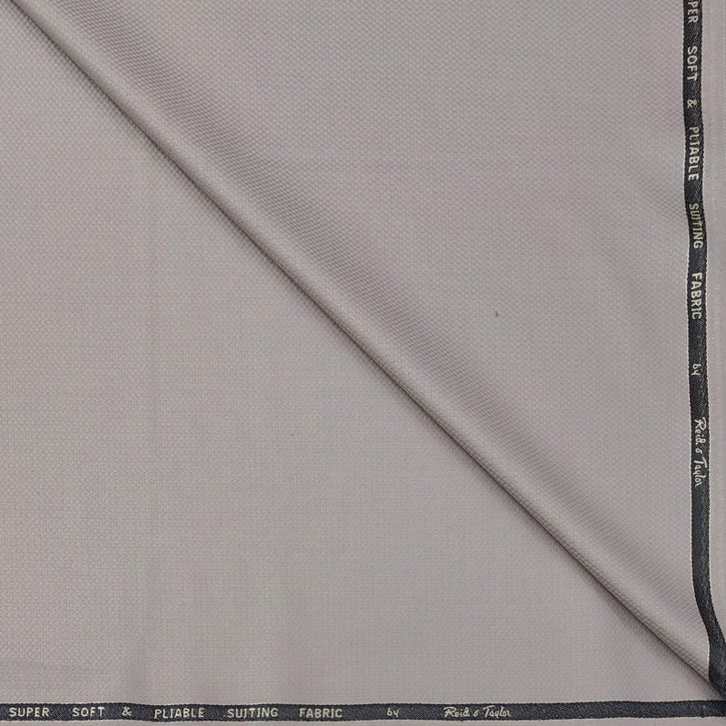 Trouser Fabric Reid & Taylor Fine Polyester Viscose Pin Check Color Peach Greyish Brown