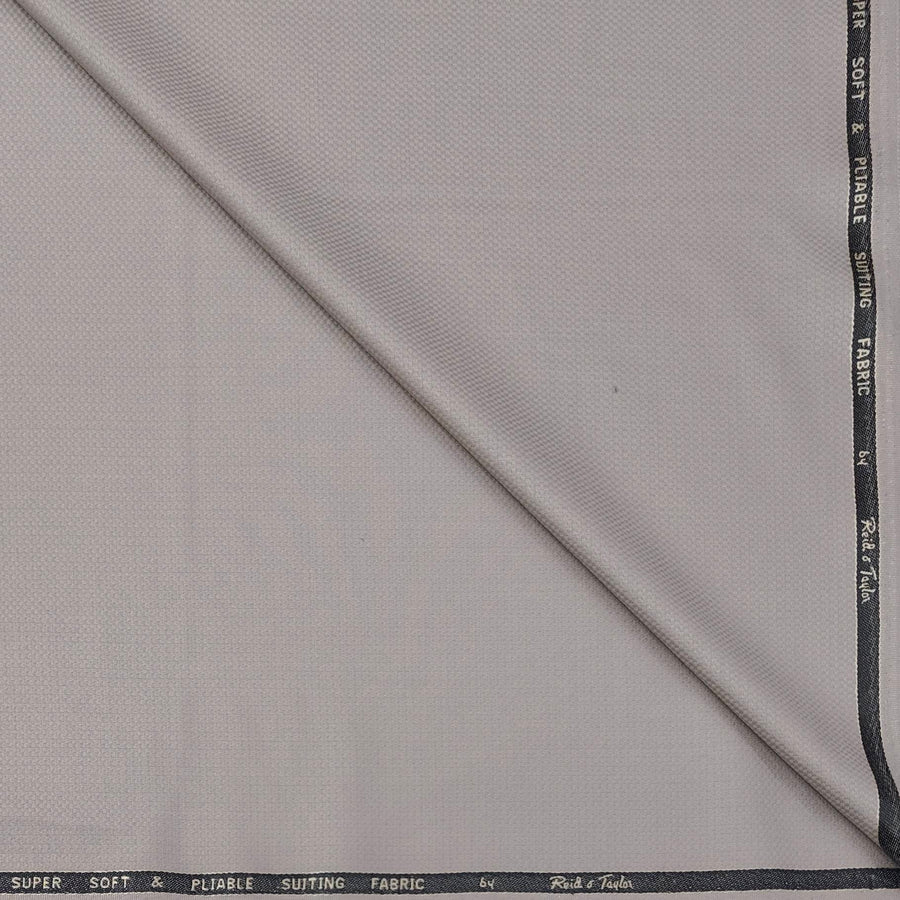 Trouser Fabric Reid & Taylor Fine Polyester Viscose Pin Check Color Peach Greyish Brown