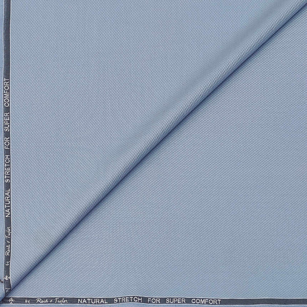 Trouser Fabric Reid & Taylor Fine Polyester Viscose Pin Check Color Sky Blue