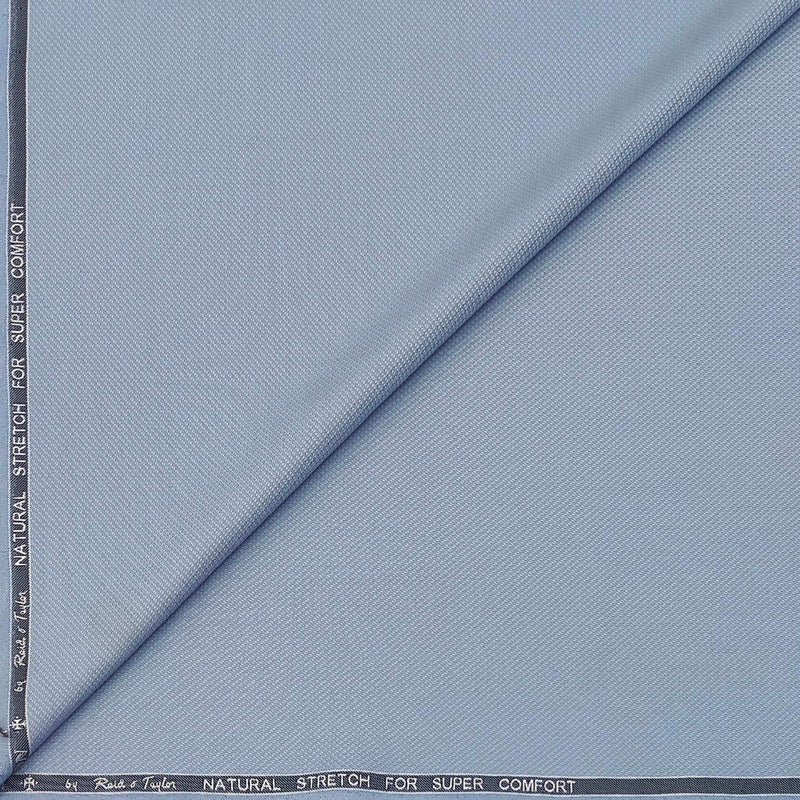 Trouser Fabric Reid & Taylor Fine Polyester Viscose Pin Check Color Sky Blue