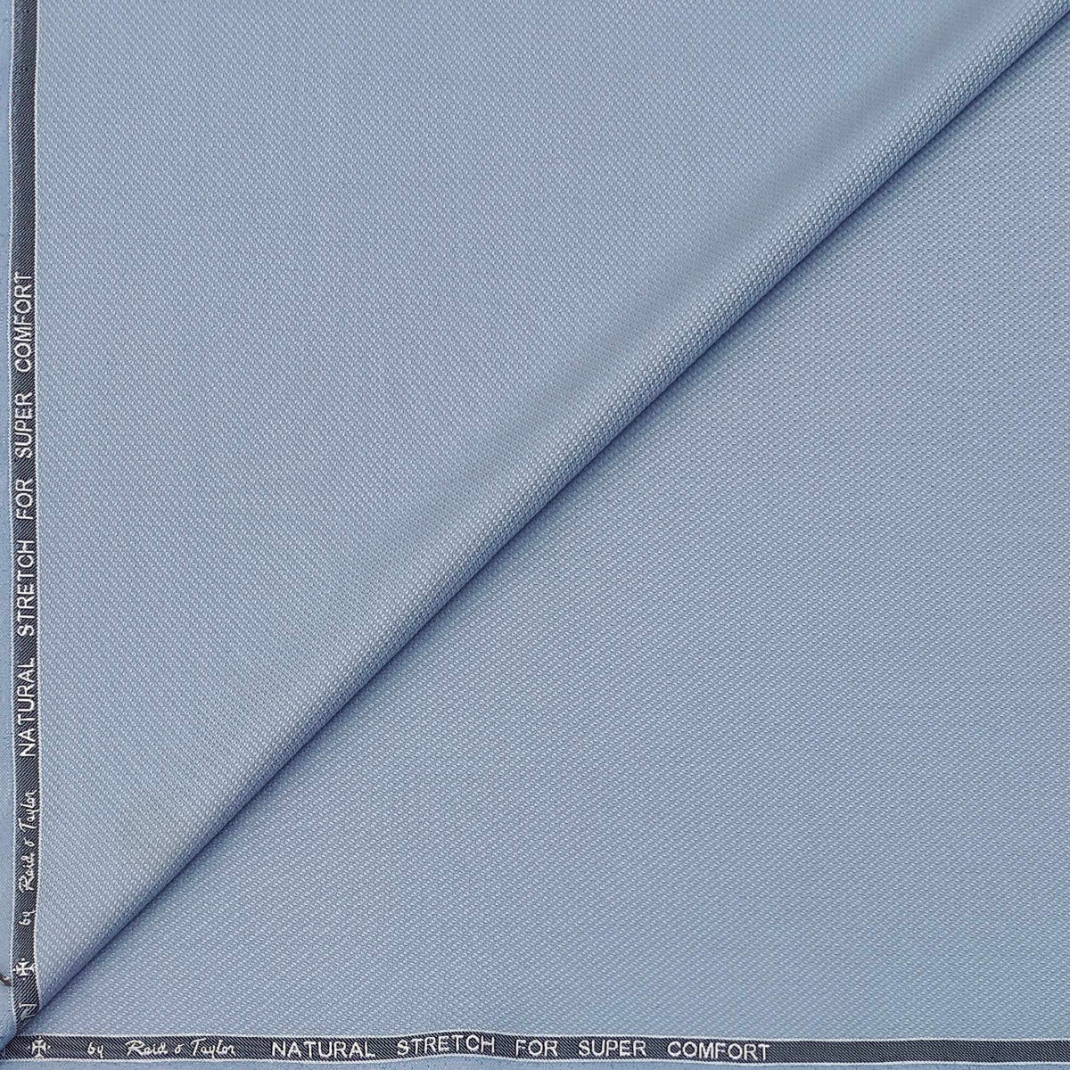 Trouser Fabric Reid & Taylor Fine Polyester Viscose Dotted Color Sky Blue