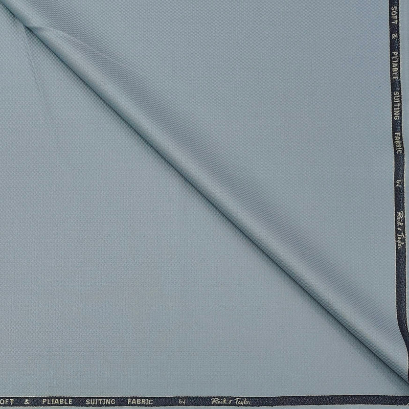 Trouser Fabric Reid & Taylor Fine Polyester Viscose Pin Check Color Ice Blue