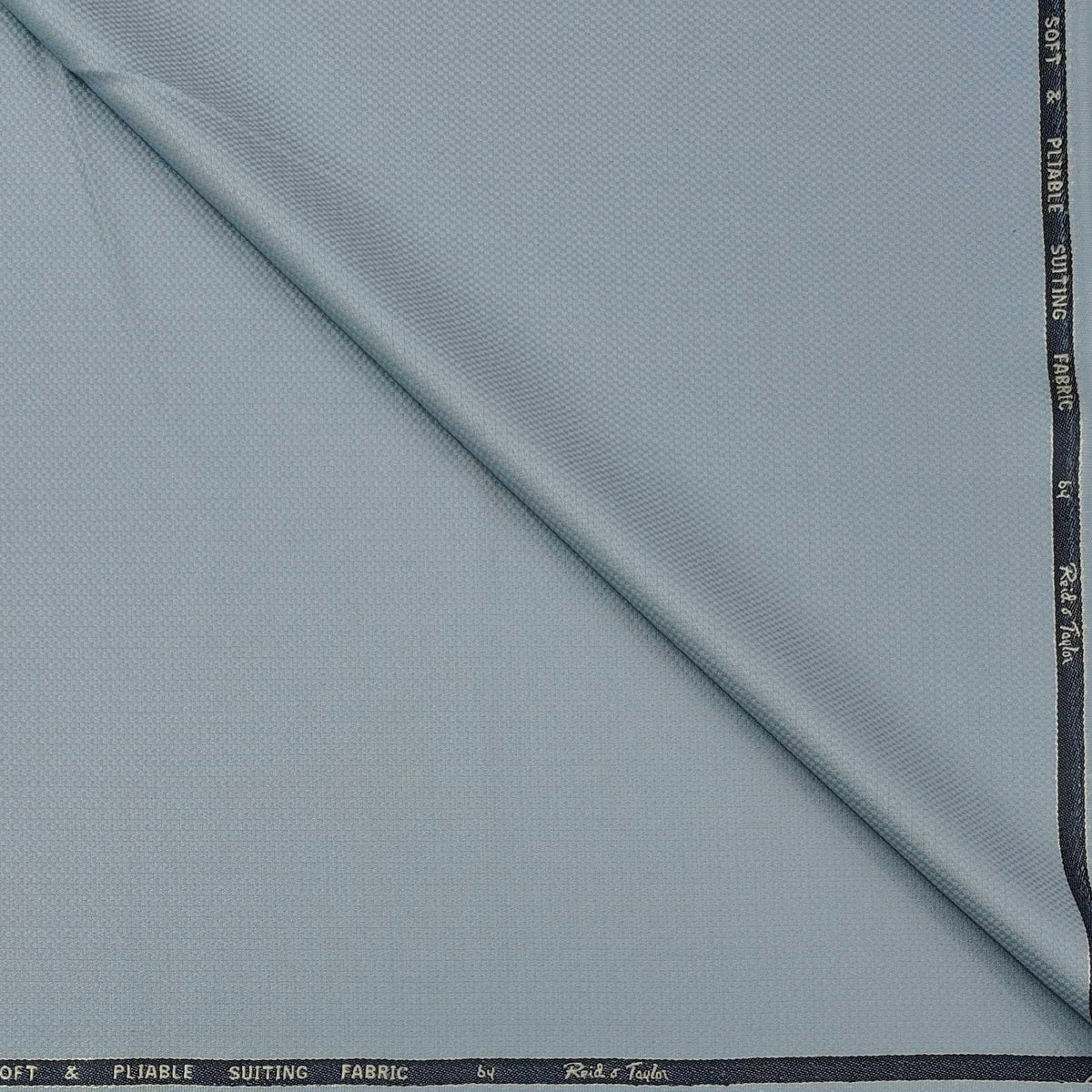 Trouser Fabric Reid & Taylor Fine Polyester Viscose Pin Check Color Ice Blue
