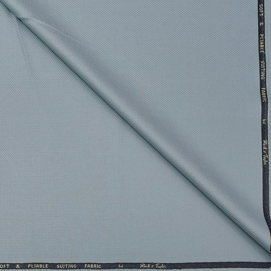 Trouser Fabric Reid & Taylor Fine Polyester Viscose Pin Check Color Ice Blue