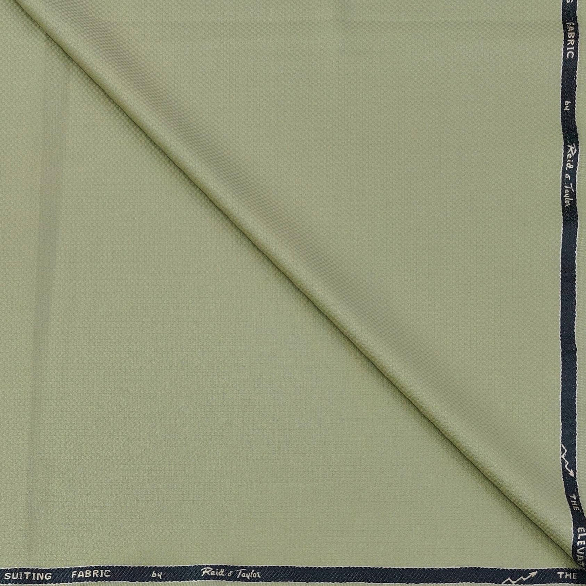 Trouser Fabric Reid & Taylor Fine Polyester Viscose Pin Check Color Swamp Greenish Brown