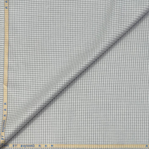 Trouser Fabric Raymond Poly Viscose Zig Zag Colour Silver Grey