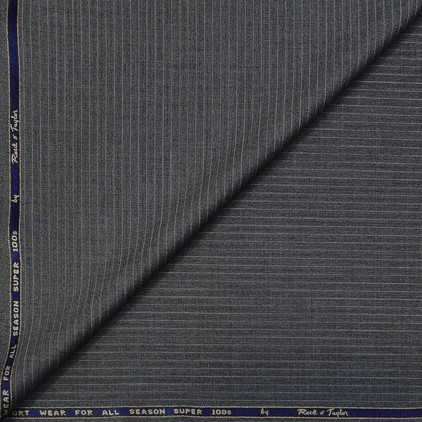 Trouser Fabric Reid & Taylor Super 100s 40% Wool Lining Color Grey