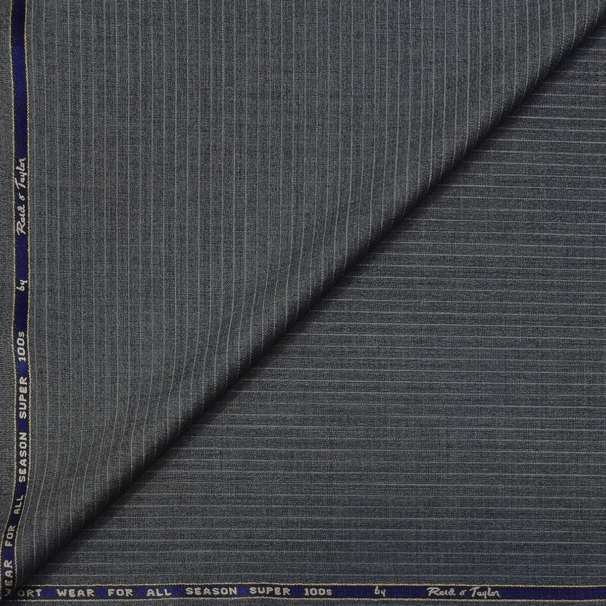 Trouser Fabric Reid & Taylor Super 100s 40% Premium Wool Lining Color Grey