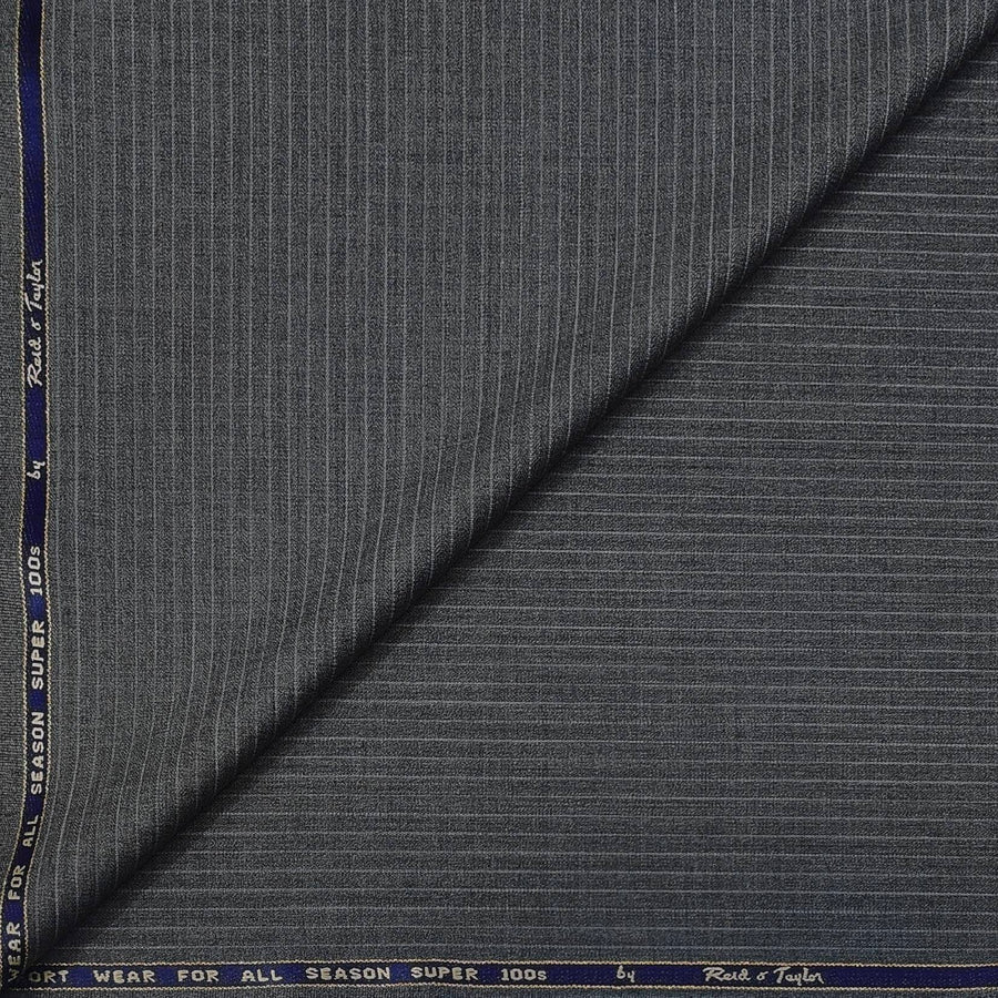 Trouser Fabric Reid & Taylor Super 100s 40% Premium Wool Lining Color Grey