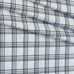 Shirt Fabric Donear Premium Giza Cotton  Broad Check Colour Black N White
