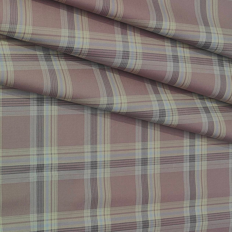 Shirt Fabric Donear Premium Giza Cotton Broad Check Colour Vintage Rose