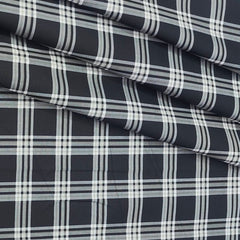 Shirt Fabric Donear Premium Giza Cotton Broad Check Colour White N Black