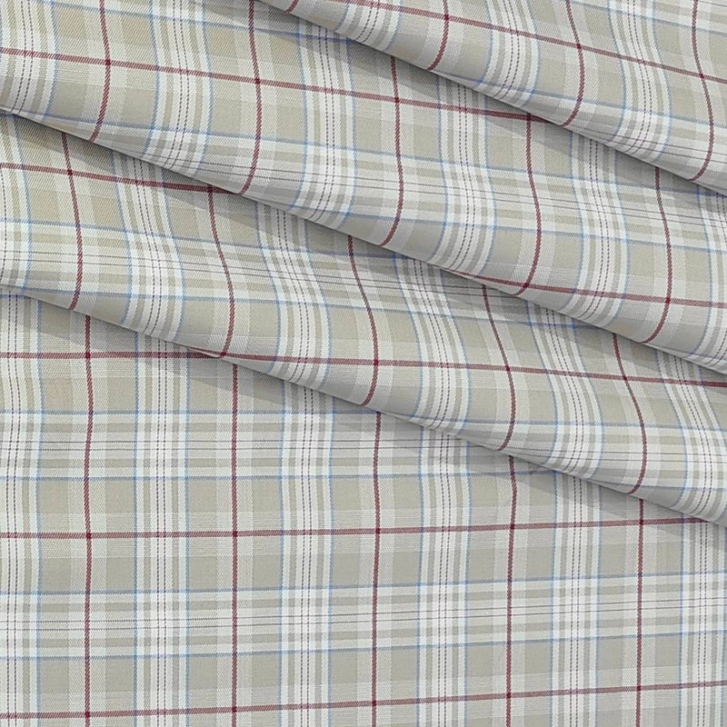 Shirt Fabric Donear Premium Giza Cotton Broad Check Colour Light Brown