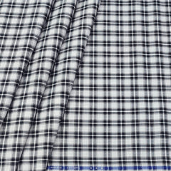Shirt Fabric Donear Premium Giza Cotton Check Colour Black N White