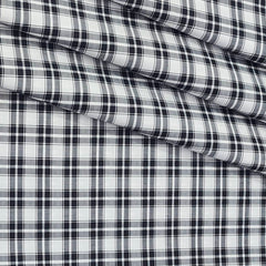 Shirt Fabric Donear Premium Giza Cotton Check Colour Black N White