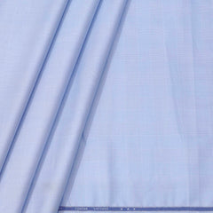 Shirt Fabric Donear Premium Giza Cotton Broad Check Colour Powder Blue