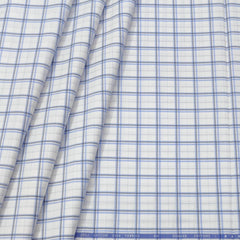 Shirt Fabric Donear Premium Giza Cotton Check Colour Lavender N White