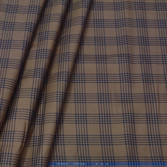 Shirt Fabric Donear Premium Giza Cotton Broad Check Colour Peanut Brown