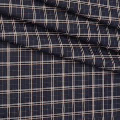 Shirt Fabric Donear Premium Giza Cotton Check Colour Coffee Brown