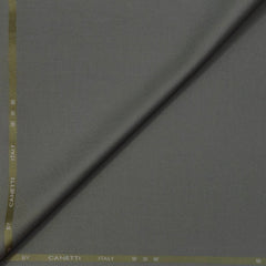 Trouser Fabric Canetti Italy Luxury Plain Viscose Slub Colour Greenish Grey