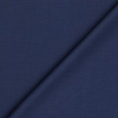 Trouser Fabric Canetti Italy Luxury Poly Viscose Plain Colour Blue