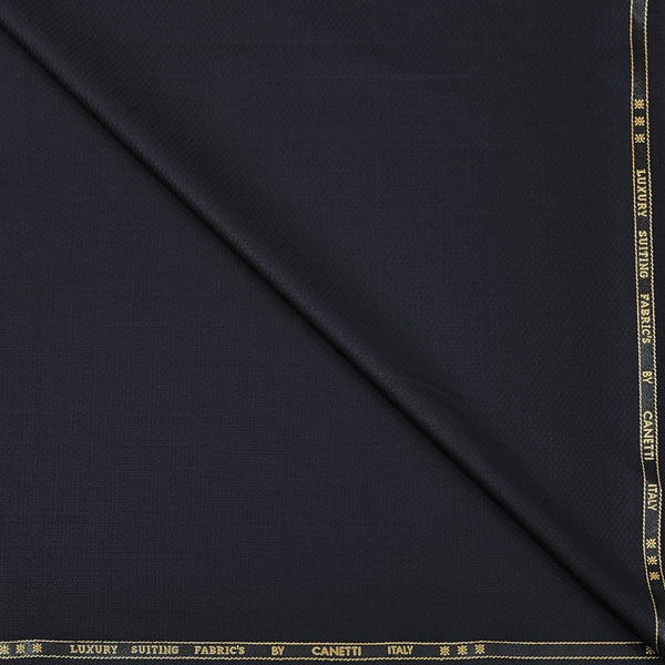 Trouser Fabric Canetti Italy Luxury Poly Viscose Dobby Colour Midnight Blue