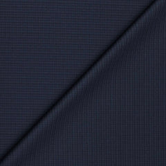 Trouser Fabric Canetti Italy Luxury Poly Viscose Pin Check Colour Dark Blue
