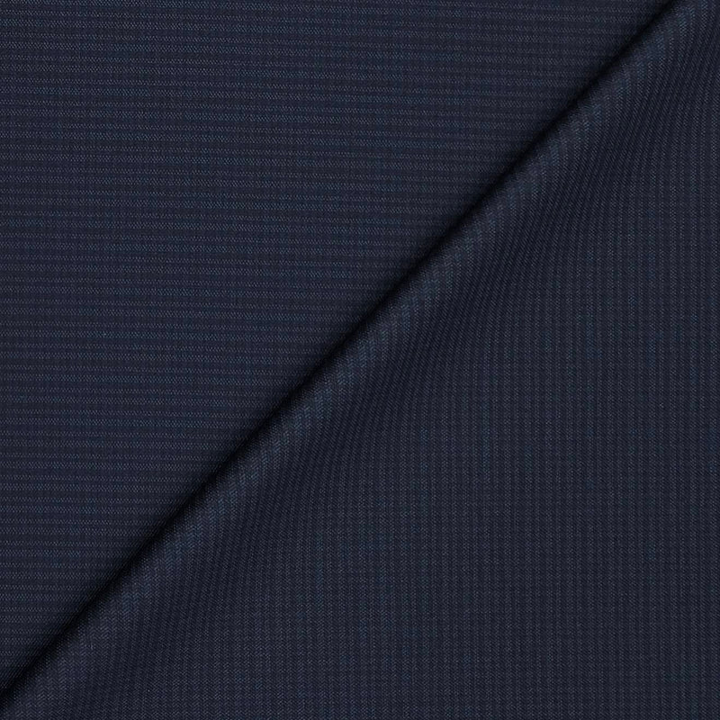 Trouser Fabric Canetti Italy Luxury Poly Viscose Pin Check Colour Dark Blue