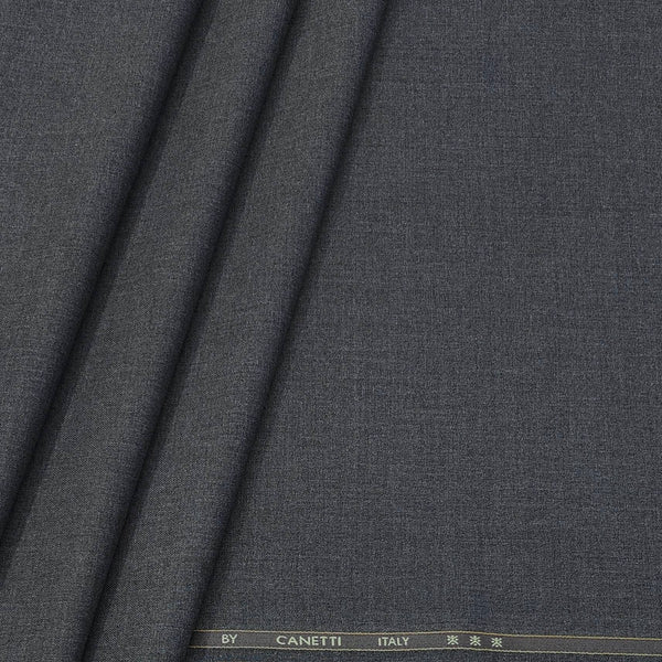 Trouser Fabric Canetti Italy Luxury Poly Viscose Worsted Colour Grey