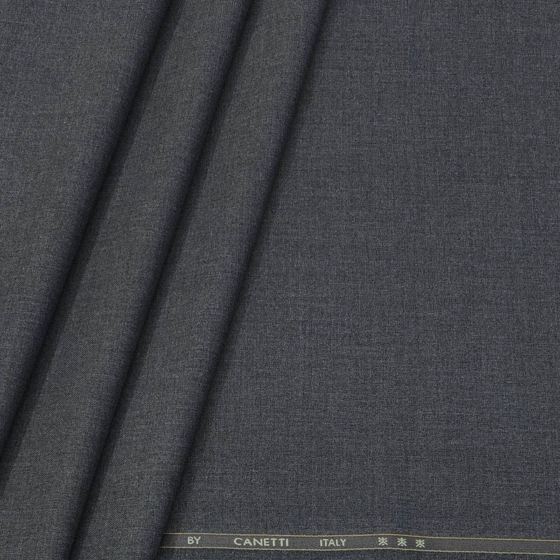 Trouser Fabric Canetti Italy Luxury Poly Viscose Worsted Colour Grey
