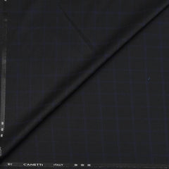 Trouser Fabric Canetti Italy Luxury Poly Viscose Check Colour Lavender N Black