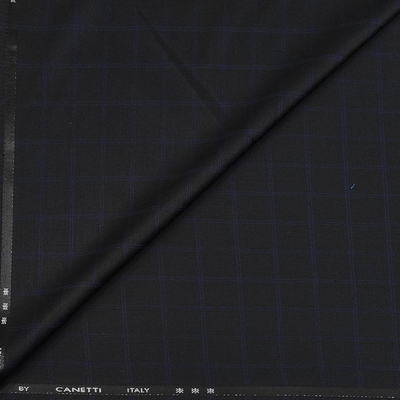 Trouser Fabric Canetti Italy Luxury Poly Viscose Check Colour Lavender N Black
