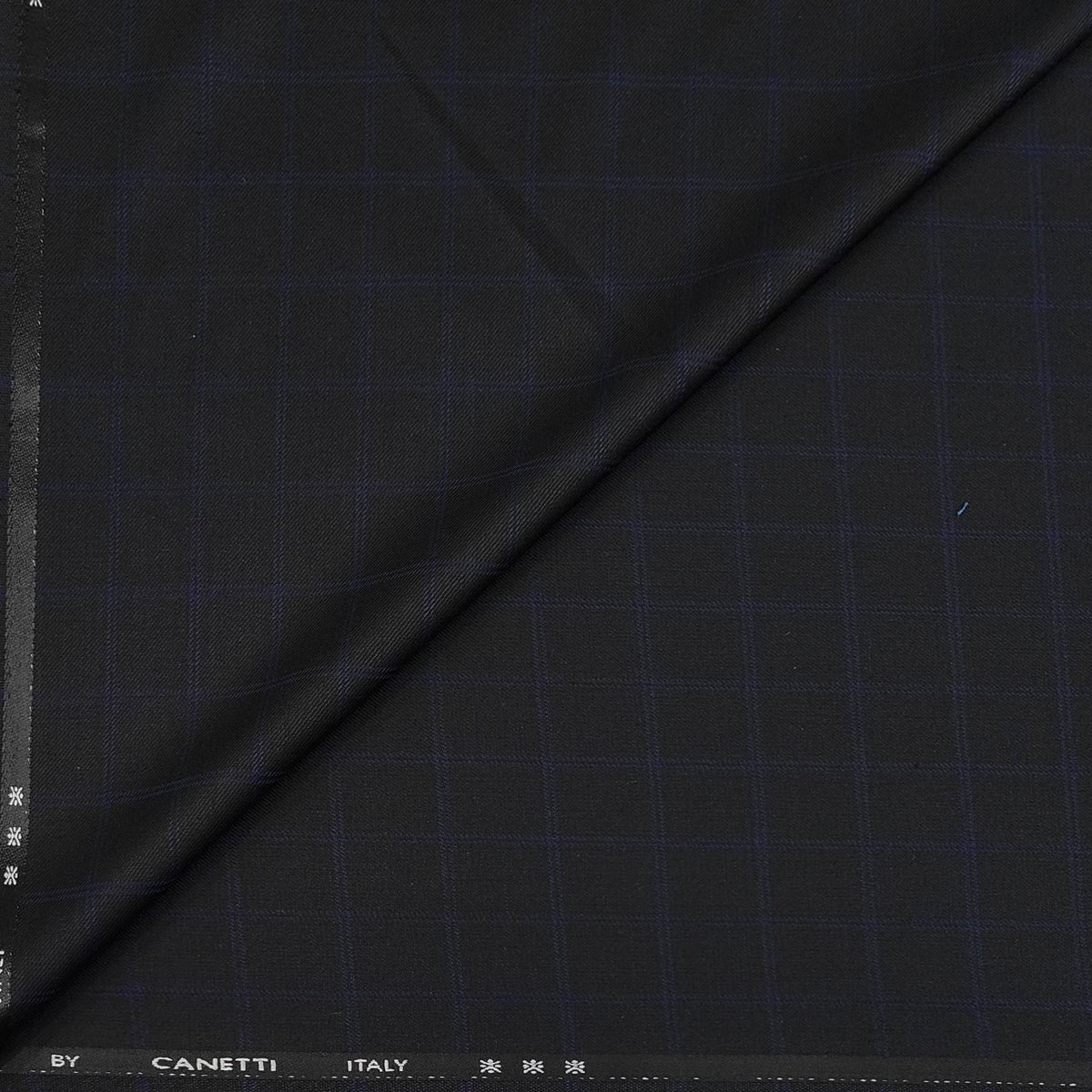Trouser Fabric Canetti Italy Luxury Poly Viscose Check Colour Lavender N Black