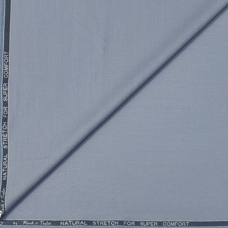 Trouser Fabric Reid & Taylor Fine Poly Viscose Dobby Color Silver Blue