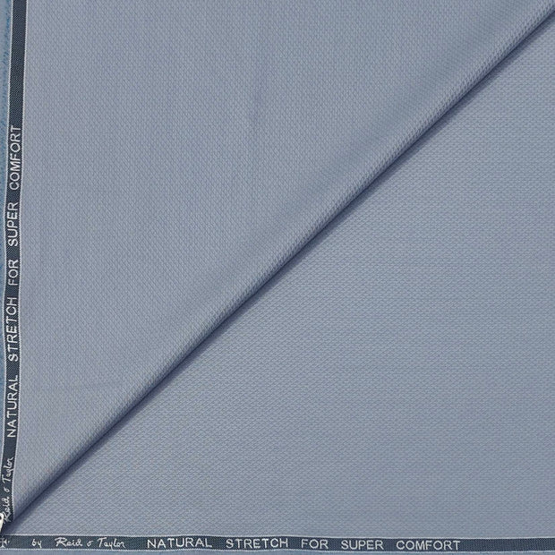 Trouser Fabric Reid & Taylor Fine Poly Viscose Dobby Color Silver Blue