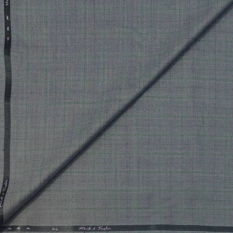 Trouser Fabric Reid & Taylor Poly Viscose Check Color Green N Grey