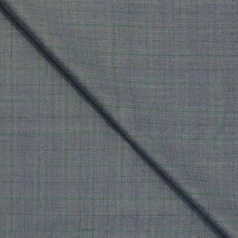 Trouser Fabric Reid & Taylor Poly Viscose Check Color Green N Grey