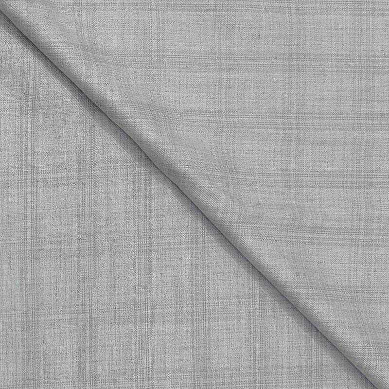 Trouser Fabric Reid & Taylor Poly Viscose Broad Check Color Silver Grey
