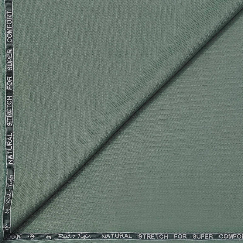 Trouser Fabric Reid & Taylor Fine Poly Viscose Dobby Color Swamp Green