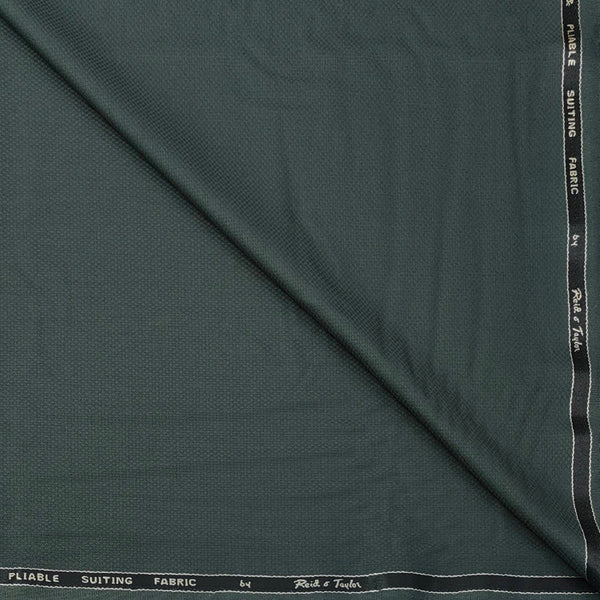 Trouser Fabric Reid & Taylor Fine Poly Viscose Dobby Color Feldgrau Green