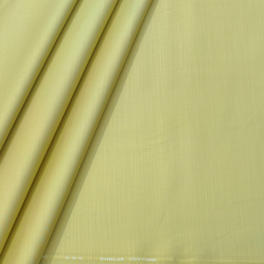 Trouser Fabric Donear Pure Cotton Slub Colour Lemon